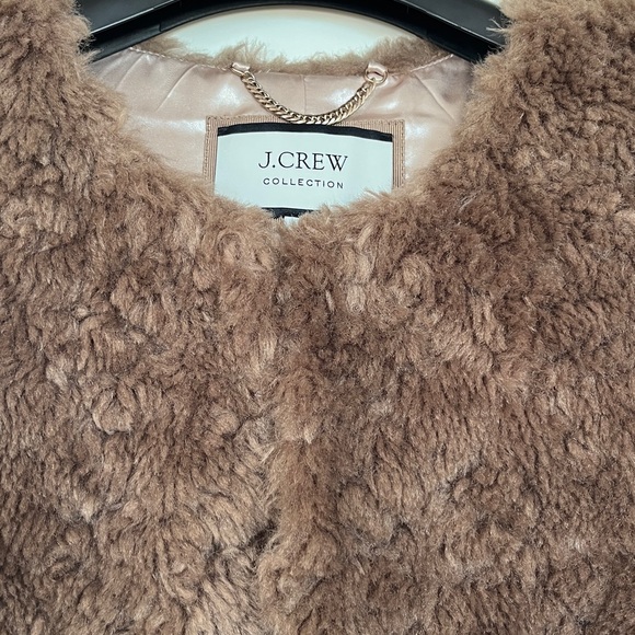 J.CREW LONG SHERPA FAUX FUR VEST - Picture 3 of 6